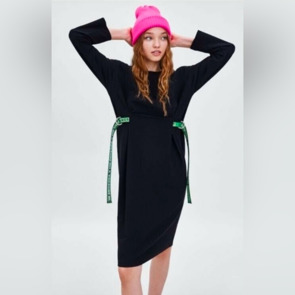 Zara Trafaluc Dress with Awesome Hit slogan straps